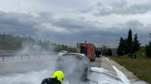 Balıkesir'de Yanan Araç Kontrol Altına Alındı