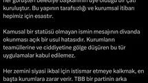 TBB'de Mektup Gerginliği Tartışmaları Sürüyor