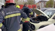 Bolu'da Elektrikli Araçtan Duman Yükseldi