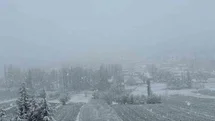 Burdur'un Yüksek Kesimlerinde Kar Yağışı