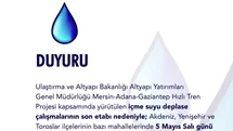 Mersin İçin İki Günlük Zorunlu Su Kesintisi