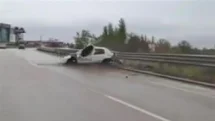 Amasya'da Feci Kaza Anı Görüntülendi