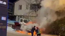 Oltu’da araç yangını korkuttu