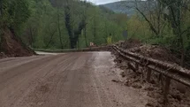 Ordu'da Heyelan Sonrası Yol Açıldı