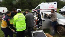 Kastamonu’da takla atan otomobildeki yaşlı çift yaralandı