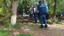Gaziantep'te Fırtına Sonrası Temizlik Çalışmaları