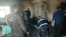 Başkale'de Evde Yangın Çıktı