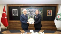 Denizli Ticaret Borsası Yönetiminden Denizli OSB Yönetimine tebrik ziyareti