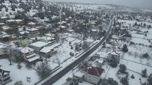 Mersin'de Kar Manzarası Dronla Görüntülendi