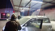 Arsuz'da Park Halindeki Araç Yandı