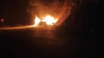Muş'ta Otomobil Alev Aldı