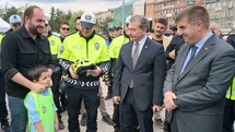 Kırıkkale'de Motosiklet Sürücülerine Kask Dağıtımı