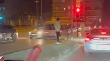 Bursa’da ters şeride giren hafif ticari araç trafiği tehlikeye attı