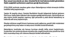 İstanbul'daki Bakımevi Görüntüleri Üzerine Açıklama