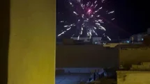 Nusaybin'de Gece Patlatılan Havai Fişekler