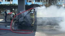 Ankara'da Kamyonet Yangını Meydana Geldi