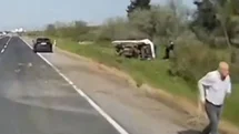 Silivri'de Kamyonet Devrildi