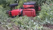 Bursa’da yürek yakan kaza...Devrilen traktörün sürücüsü öldü