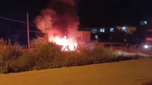 Antalya’da Park Halindeki Araç Yandı