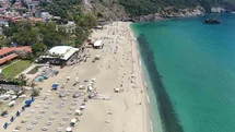 Alanya'da Haftasonu Plaj Yoğunluğu