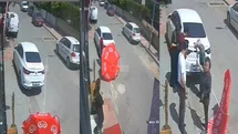 Mezitli’de Sıra Dışı Olay: Rüzgarın Uçurduğu Şemsiye Park Halindeki Araca Saplandı