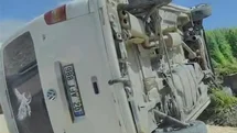 Adıyaman'da Kontrolden Çıkan Araç Devrildi