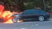 Bursa'da Seyir Halindeki Araç Yangını