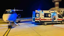 Ağrı’da kalp yetmezliği tanısı bulunan çocuk, uçak ambulansla Ankara’ya sevk edildi