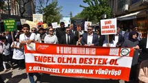 Siverek’te Engelliler Haftası kapsamında farkındalık yürüyüşü düzenlendi