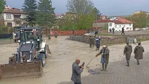 Havza'da Sağanak Yağış Etkili Oldu