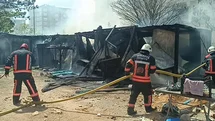 Malatya'da Şantiye Yangını