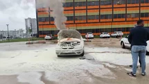 Osmaniye'de Hastane Otoparkında Yangın
