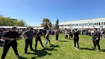 Geleneksel tomurcuk şenliğinde öğrenciler doyasıya eğlendi