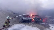 Hatay'da Konteyner Yatakhanede Yangın