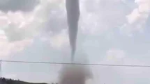 Çankırı’da oluşan dev hortum paniğe sebep oldu