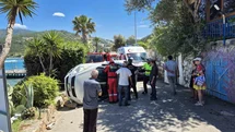 Muğla'da Otomobil Devrildi