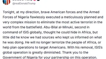 Trump: "DEAŞ'ın İkinci Komutanı Öldürüldü"