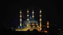 Edirne'de Hilalli Sabah Manzarası