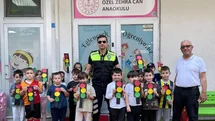 Minik Öğrenciler Trafik Eğitimi Alıyor