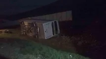 Taraftar Midibüsü Devrildi, 27 Yaralı Var