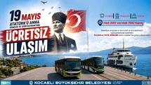 Kocaeli'de 19 Mayıs'ta Ulaşım Ücretsiz Olacak