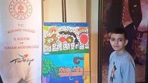 Özel sporcu Salih, resim sergisinde yeteneğini konuşturdu