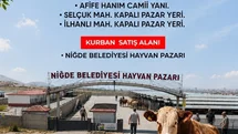 Niğde'de Kurban Kesim Noktaları Belirlendi