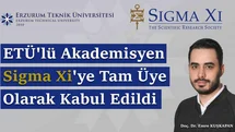 Erzurum'da Akademisyene Sigma Xi Üyeliği