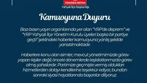 YRP Kayseri'den Açıklama Geldi