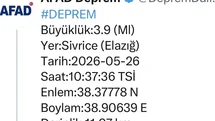 Elazığ'da Yeni Deprem Gerçekleşti