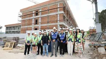 Geleceğin mühendisleri huzurevi inşaatını gezdi