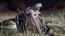 Domuza çarpan otomobil şarampole uçtu: 5 yaralı