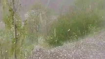 Erzurum’da Şiddetli Dolu Yağışı