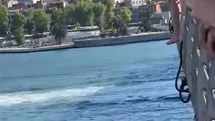 Haliç Köprüsü'nde Tehlikeli Atlayışlar Görüntülendi